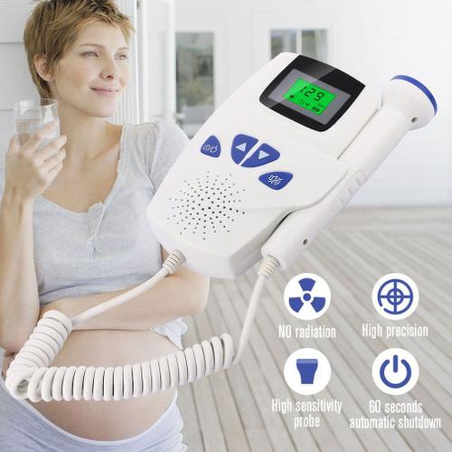 Doppler - Moniteur cardiaque pour bébé - Mesure de la fréquence cardiaque -  Grossesse