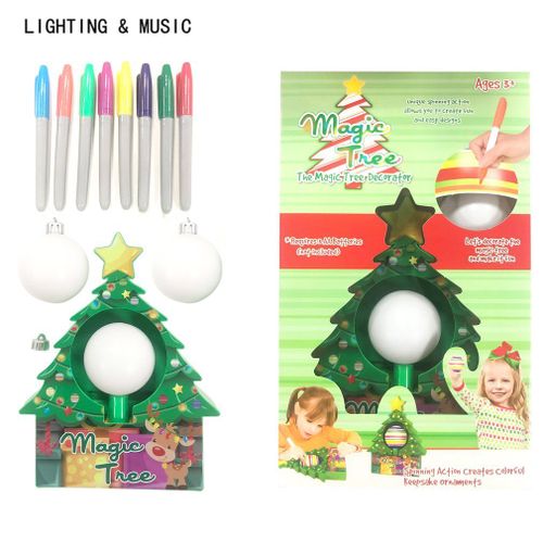 Décoration D'arbre De Noël Magique, Bricolage Artisanal, Boule D'ornement, Outils De Peinture, Jouets D'apprentissage Pour Enfants, Dessin Éducatif, Montessori