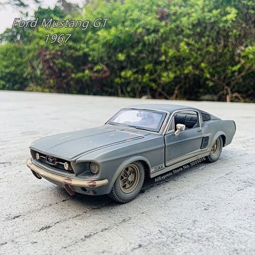 Voiture Miniature Ford Mustang Gt De 1967, Idéal Pour Jeu De Simulation, Modèle Artisanal Vieilli En Alliage, Jouet À Collectionner Pouvant Servir D'objet Décoratif, Idéal Comme Cadeau, Échelle 1:24,