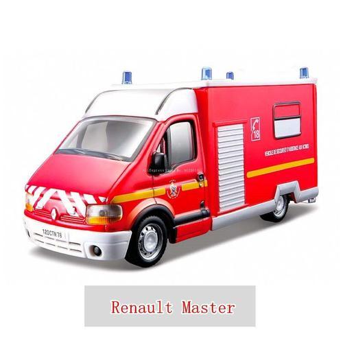 Véhicule D'ingénierie De Camion De Pompiers Renault Master 1:50, Jouet En Métal Moulé, Modèle De Voiture En Alliage, Cadeau De Simulation