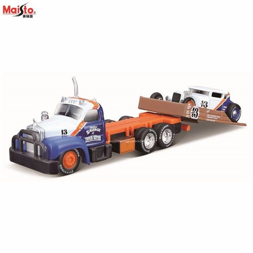 Camion De Remorquage 1953 B-61 Mack 1937, Ford Design Elite Transport, Modèle De Voiture Moulé, Jouet Cadeau, 1:64