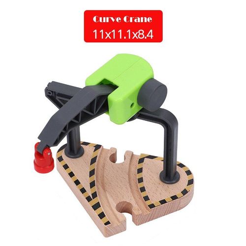 Accessoires De Voie Ferrée En Bois, Toutes Sortes De Jouets De Grue De Train Magnétique Compatibles Pour Pistes En Bois Biro, Jouet Éducatif Pour Enfants