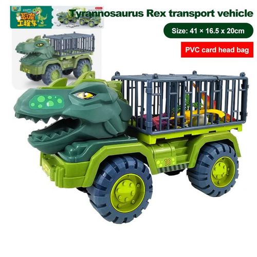 Jouet De Transport De Dinosaures Pour Enfants, Voiture À Inertie Surdimensionnée, Camion De Transport, Véhicule À Traction Avec Cadeau De Dinosaure Pour Garçons