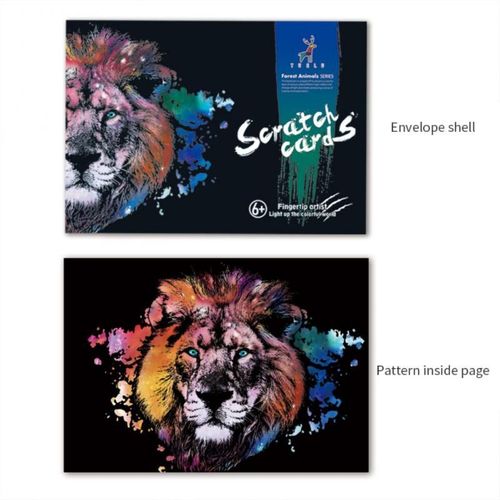 1set Couleur Magique Arc-En-Ciel Dessin Animé De Dinosaure À Gratter Peinture Papier Carte Kit Bâton De Dessin Enfants Bricolage Dessin Jouets Montessori Jouet