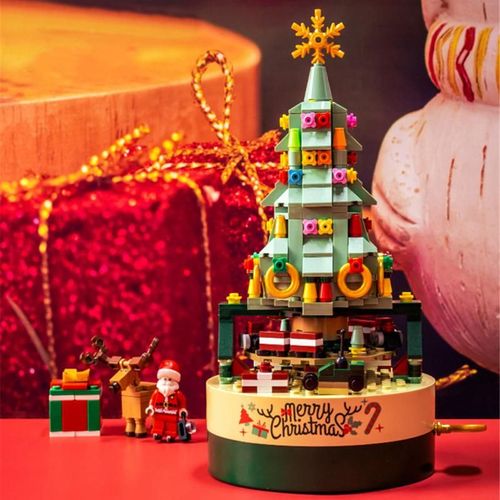 Bloc De Construction De L'Arbre De Noël Pour Enfants, Ensemble De Jouets, Bloc De Construction, Boîte À Musique, Cadeau Pour Garçons Et Filles