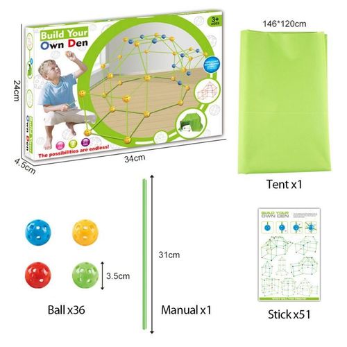 Tente À Perles Bricolage, Puzzle Éducatif, Blocs De Construction, Château, Tunnel, Jouets D'expérimentation, Cadeau