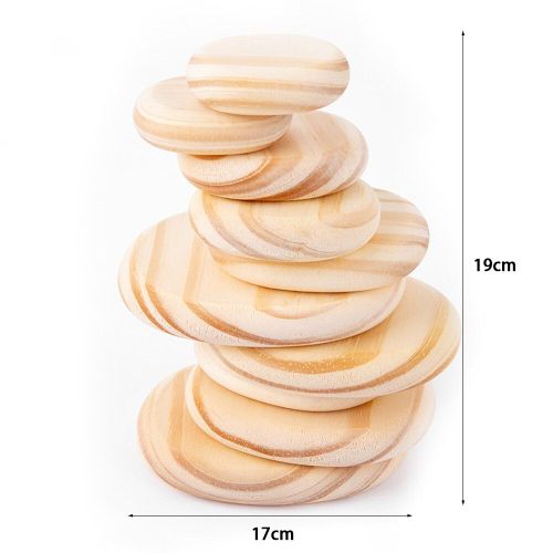 Pierres En Bois Colorées Montessori Pour Bébé, Jouet Éducatif, Blocs De Construction Amusants, Jeu À Empiler, Bricolage, Jouets D'apprentissage Préscolaire, Cadeaux #20