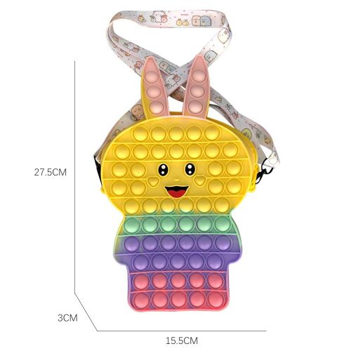 Sac À Bandoulière En Forme De Lapin, Sac De Rangement Anti-Stress, Jouets Sensoriels, Teinture Par Nouage, Cadeaux Pour Enfants Et Adultes #20