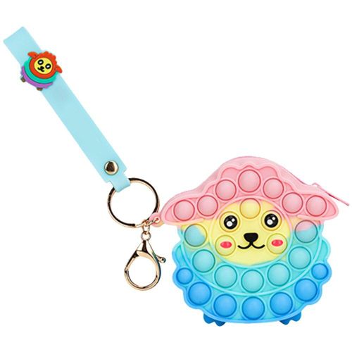 Mignon Pousser Bulle Mouton Forme Porte-Monnaie Fidget Jouets Sensoriels Antistress Juguetes Mini Jouet Drôle Porte-Monnaie Cadeaux Brinquedos #21
