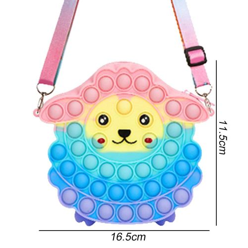 Sac À Bandoulière En Forme De Mouton, En Silicone, Portable, Anti-Stress, À La Mode, Cadeau Idéal, #21