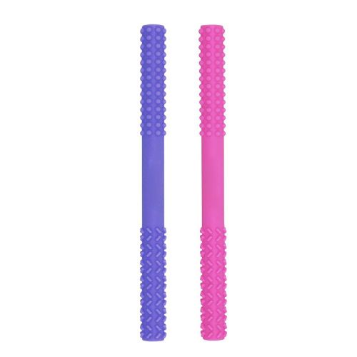 Jouets De Dentition Pour Bébé, Paille À Mâcher Pliable Et Flexible, Pailles En Silicone Réutilisables Avec Brosses De Nettoyage, Qualité Alimentaire, Cadeau, 2-5 Pièces