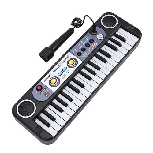 Piano Électrique Noir À 37 Touches Pour Enfants, Orgue Numérique, Musique, Clavier Électronique, Cadeau De Noël, D'anniversaire Pour Filles, Tendance!