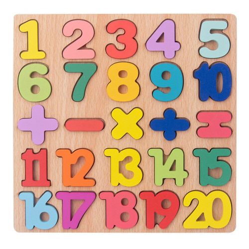 Puzzle en bois pour enfants, Alphabet 3D, chiffres, bébé, lettre géométrique, jouets éducatifs Montessori d'apprentissage précoce pour tout-petits