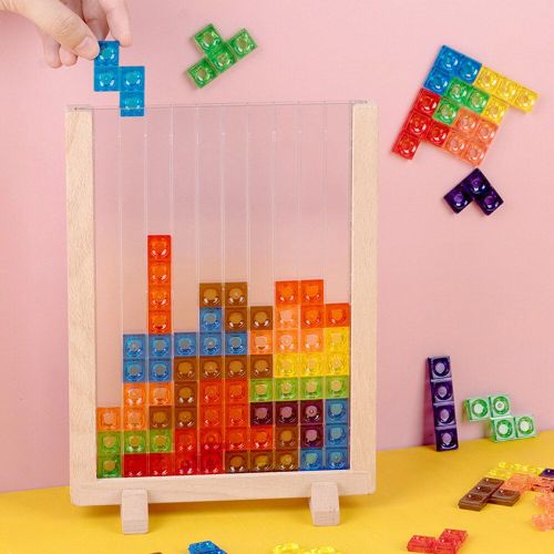 Jeu De Construction Tetris En Trois Dimensions Russe, Jeu De Bureau 3d, Tangram, Jouets Mathématiques, Planche Éducative Pour Enfants