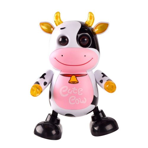 Robot Dansant Électronique, Musique, Son Et Lumière, Petite Vache Mignonne, Animaux Dansants, Jouet, Cadeau D'Anniversaire Pour Bébé