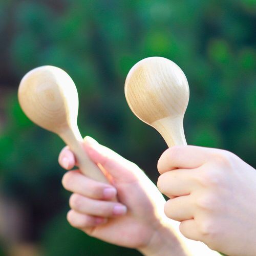 Hochets À Main Maraca En Bois Pour Bébé, 2 Pièces, Instrument De Percussion Pour Fête Musicale, Cadeaux Pour Enfants, Jouets Éducatifs