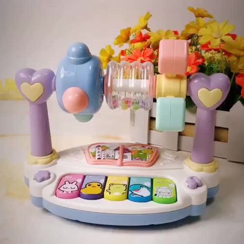 Piano Rotatif Pour Tout-Petit, Jouet D'Apprentissage, Instrument De Musique Intelligent, Clavier De Piano Éclairé, Cadeau De Noël Ou D'Anniversaire