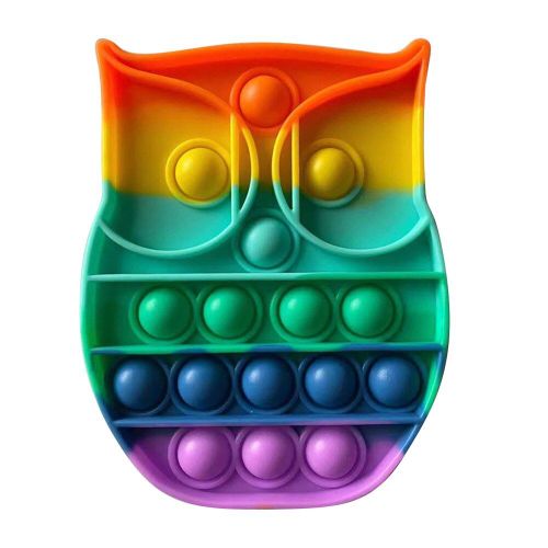 Jouet À Fossettes Simple En Forme De Hibou Et De Licorne, Unique, Bulle De Poussée, Sensoriel, Autisme, Soulagement Du Stress, Pour Les Mains