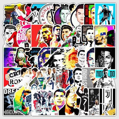 Autocollants Graffiti Étoile De Football, 50 Pièces, Jouet Classique, Bagages, Ordinateur Portable, Guitare, Pvc Étanche, Classique