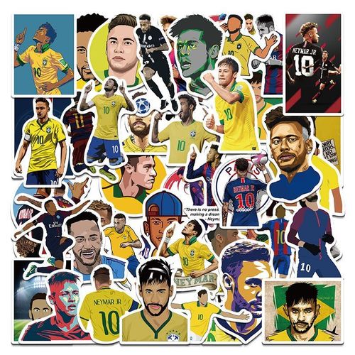 Autocollants Étoiles De Football, 50 Pièces, Graffiti, Roi Commémoratif, Bagages, Ordinateur Portable, Guitare, Pvc Étanche, Jouet Classique, Diy Bricolage