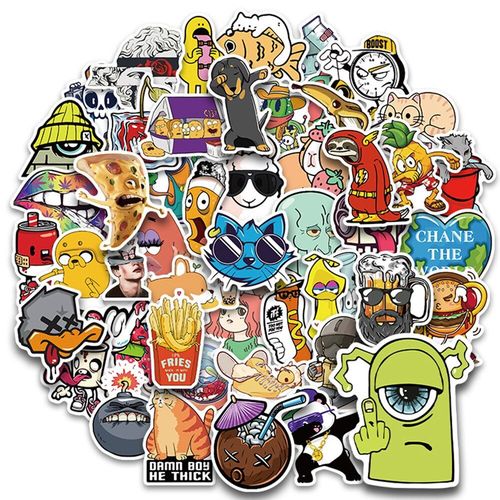 10/30/50pcs Drôle Animaux Graffiti Autocollants Voiture Guitare Moto Bagages Valise Bricolage Jouet Classique Autocollant Pour Enfant