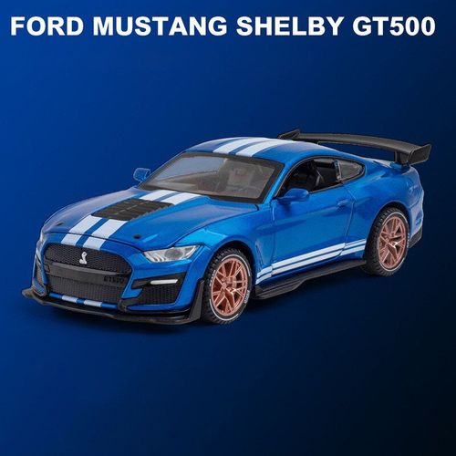 Voiture De Simulation Haute Pour Enfant, Modèle De Voiture En Alliage, 4 Portes Ouvertes, Cadeaux, Nouveau, 1:32, Ford Mustang Shelby Gt500