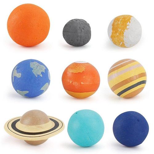 Jouet De Simulation Du Système Solaire 9 Pièces/Ensemble, Kit De Modèle De 9 Planètes, Globe Terrestre, Boule De Cognition, Science Du Planétarium Éducatif Pour Enfants