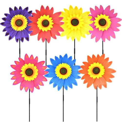 Moulin À Vent Tournesol 36cm 1 Pièce, Jouets Pour Filles, Plateau Tournant Classique Sports De Plein Air, Jouet De Jardin Pour Enfants, Décoration De Dessin Animé Fait À La Main