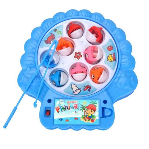 Jeu De Pêche Magnétique Pour Bébé, Musique Électrique, Poisson Rotatif, Jeu Classique, Éducatif, Interaction Parent-Enfant