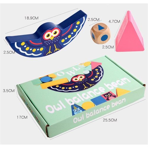 Blocs De Construction D'Équilibre Hibou En Bois, Empilables, Éducation De La Petite Enfance, Tour À Poils D'Animaux, Jeu De Société, Jouet Pour Enfants