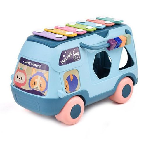 Piano À Frapper Multifonctionnel Pour Bébé, Jouet De Tambour, Jouet Éducatif Précoce, Bus, Musique Légère, Cadeau Pour Enfants