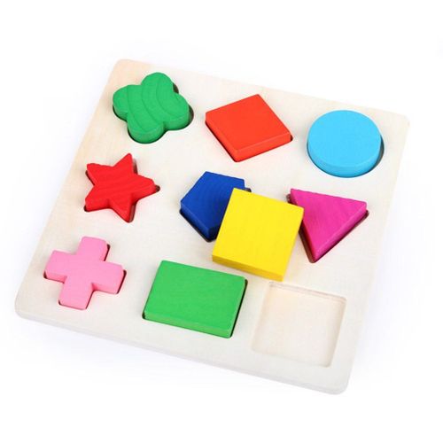 Blocs De Construction Géométriques En Bois Pour Bébé, Jouets De Logique Et D'intelligence En Forme De Couleur, Cadeau D'éducation Précoce