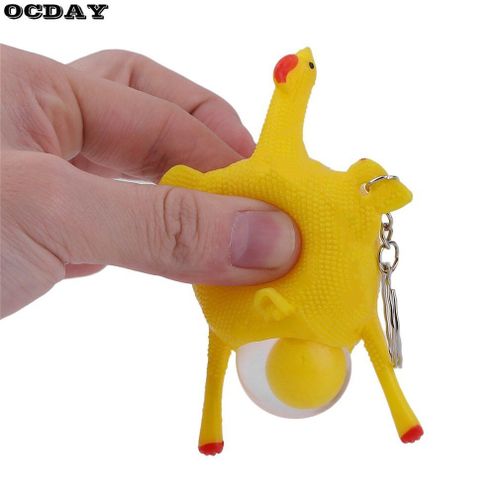 ¿Uf De Poule Pour Enfants, Jouet Amusant, Avec Porte-Clés, Pour Farces Anti-Stress