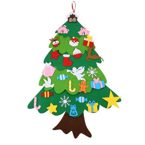 Autocollant De Sapin De Noël En Feutre, Bricolage, Pour Calendrier, Ornement, Cadeau Pour Parents Et Enfants, Jouet, Décoration De Fête De Noël, Cadeaux De Nouvel An