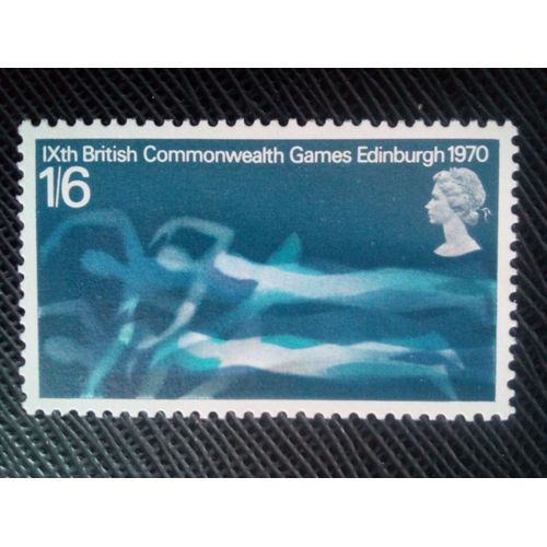 Timbre Angleterre Yt 597 Ixe Jeux Du Commonwealth Britannique . Natation 1970 ( 00100305 )