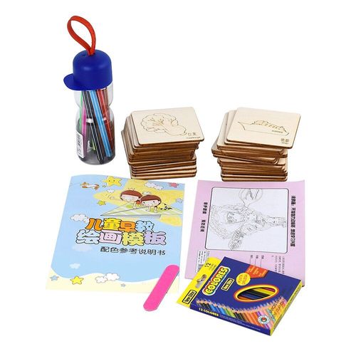 Jeu De Dessin Pour Bébé, Pochoir De Peinture, Planche À Colorier, Modèles Variés, Jouets Éducatifs Pour L'apprentissage Préscolaire