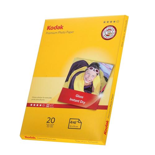 Kodak 20 feuilles Papier photo "Premium" brillant A4 (21x29,7cm) 240g blanc