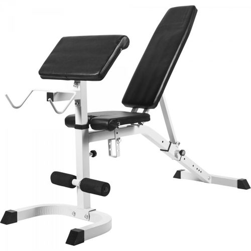 Gorilla Sports - Banc De Musculation Réglable Incliné/Décliné Avec Pupitre À Biceps