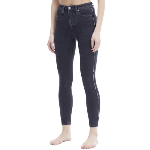 Jeans Calvin Klein High Rise Super Skinny Ankle Femme Noir