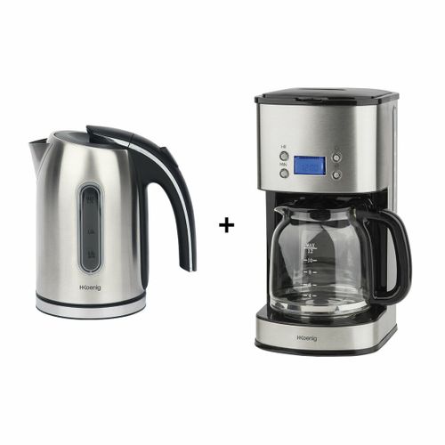 Bo17 + Mg30 Bouilloire 1.7 Et Cafetiere Programmables H.Koenig