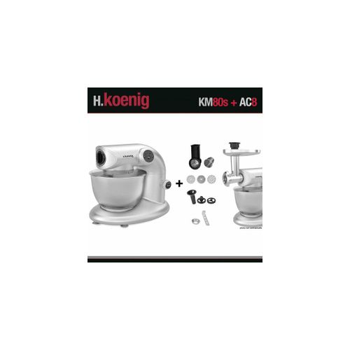 Robot Pétrin Km80 S Silver + Accessoires Koenig 1000w