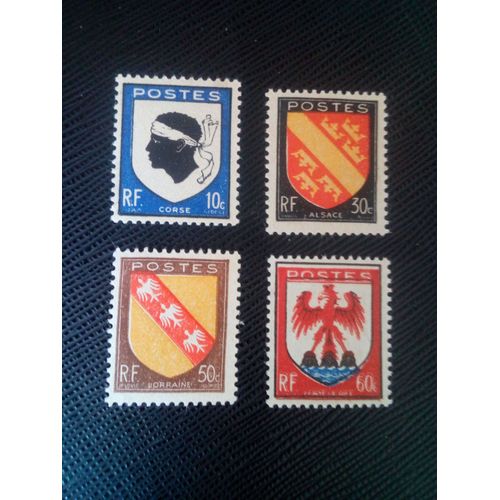 Timbre France Yt 755 A 758 Séries: Blason 1946 ( 301205 )