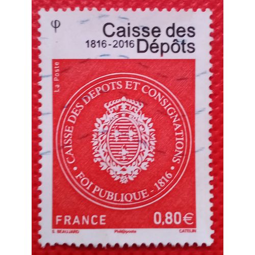 France 2016 Timbre Oblitéré Yt 5045 - Caisse Des Dépôts