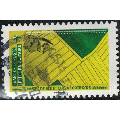 France 2021 Oblitéré Rond Used Mosaïque De Paysages Champs De Blé Et Colza Côte D'or Y&t 1953 Su