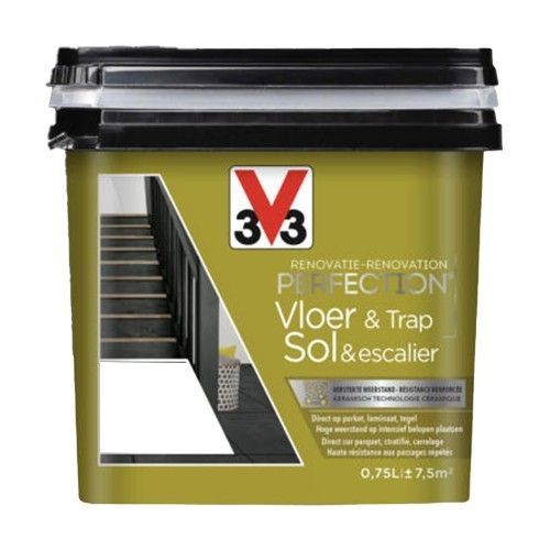 V33 Rénovation Perfection Peinture Sol & Escalier Blanc