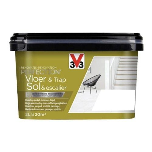 V33 Rénovation Perfection Peinture Sol & Escalier Blanc