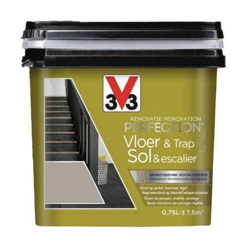 V33 Rénovation Perfection Peinture Sol & Escalier Taupe