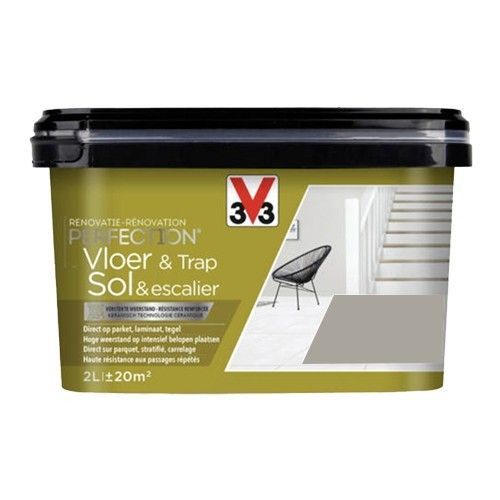 V33 Rénovation Perfection Peinture Sol & Escalier Taupe