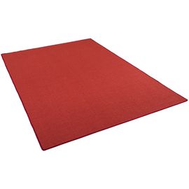Snapstyle Sisal Nature Tapis Classique Rouge 100x100 Cm