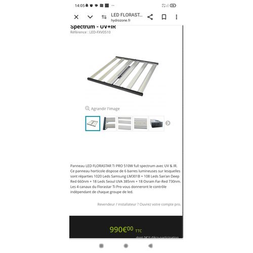Panneau Led Horticole